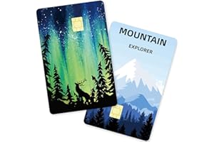 CREATCABIN 8 Sheets Starry Card Skin Sticker Mountain Debit Credit Card Skins Covering Set Aurora Personalizing Bank Card Protecting Removable Wrap Waterproof Slim No Bubble for Bank Card 7.3x5.4Inch