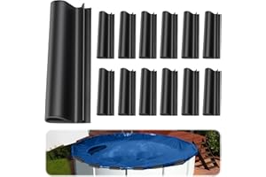 YUYWWAN 12 Piezas Clips para Cubiertas de Piscina, Abrazaderas Piscinas Elevadas, Pinzas Lona Piscina, Clips de Cubierta de Alberca de Invierno, para Asegurar Cubiertas de Piscinas Elevadas (Negro-12)