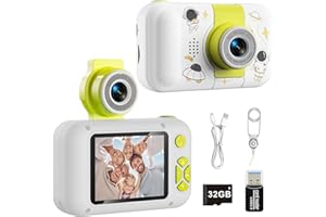 ARNSSIEN Appareil Photo pour Enfants de 3 à 12 Ans, Appareil Photo numérique pour Tout-Petits, Cadeaux de Noël et d'anniversaire pour Enfants, Caméra vidéo Selfie pour Enfants avec Carte TF de 32 Go