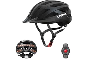 LIVALL Casque de Vélo Intelligent avec feu arrière LED, Casque de Vélo Bluetooth avec Télécommande, Alarme SOS, Casque de Vélo avec Microphone et Haut - Parleur, Homme et Femme Adultes