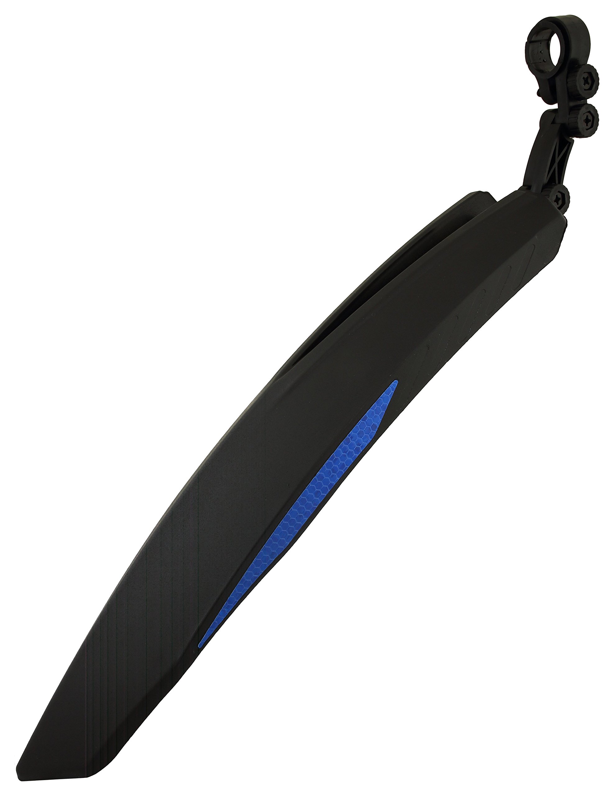Dark Horse® Bicycle Atom Mudguard with Reflective Tape with Plastic clamp, Black-Blue - Image 5