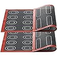 gepas 2 Pack Silicone Non-Stick Eclair Baking Mat, Reusable, Easy to Clean, Rectangular, 15.7" x 11.8"