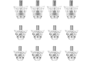 Bisienya Football Boots Studs Replacement - 12 Pcs Transparent Rugby Soft Ground (13mm/16mm) - Thumb Rubber Plastic Nylon