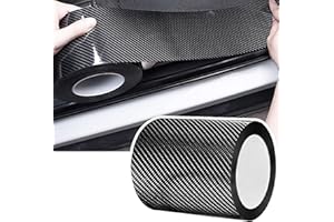 STORYSTORE Auto Einstiegsleisten Kohlefaser Aufkleber, 10cm x10m Universal Auto Einstiegsleisten Schutz Einstiegsleisten Aufkleber für Autotür Kantenschutz/Einstiegsleistenschutz/Auto Stoßstangenschutz