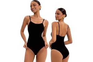 NEWCHAO Ballet Leotard for Girls Women Dance Gymnastics Undergarments Camisole Dance Leotard Short Underwear
