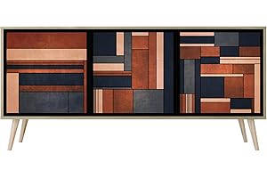 HEALANCY BIOMEDICAL Cassettiera Moderna 3 Ante HEALANCY – Mobiletto Comodino per Soggiorno, Cameretta o Camera da Letto – Credenza Design Contemporaneo