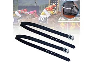 DASNTERED Spur Strap, 2 Pcs PU Leather Horse Riding Straps with Adjustable Buckle, Riding Sports Accessories