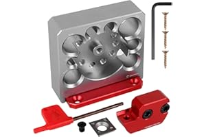 Toaboa Chevilles Maker Jig réglables avec lames en métal dur de 8 à 20 mm - Chevilles rondes durables - Outil auxiliaire avec clé à lame et clé de réglage pour baguettes en bois, travail du bois