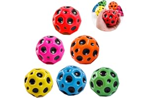 baflovga Astro Jump Ball, 6 Stück Spaceball Moon Ball Space Ball Sprünge Gummiball Hohe Sprünge Jump Ball Mini Jump Ball Höchsten Springender Gummiball für Kinder Hohe Bounce Loch Ball