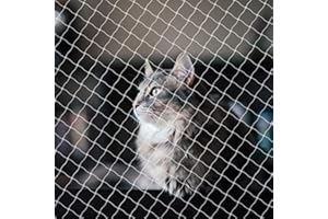 Grillix Rete per Gatti, Rete Anti Uccelli Trasparente10 X 3m, Rete Protezione Gatti Balcone Rinforzata Adatta per Balconi, Finestre, Lucernari