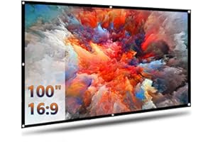 ONOAYO Pantalla de proyección Pantalla de proyección de Cortina de proyector sin Arrugas Plegable portátil de 60-120 Pulgadas Pantalla de proyección 4: 3