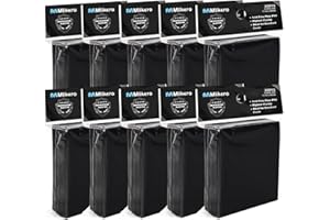 Mlikero 1000 Pack Soft Card Sleeves, 66 x 91 mm Standard Size Matte Trading Card Sleeves Fit for MTG, Trading Cards, Sports Cards, Game Cards (Black)