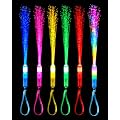 BTACGWP 6 Bâtons Lumineux Fibre Optique (Bleu/Rose/Jaune/Vert/Rouge/Multi) | Activation Immédiate pour Festivals, Mariages & Anniversaires Enfants