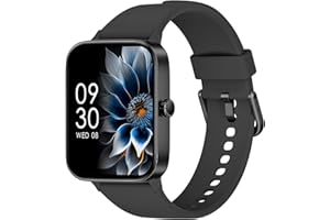 KIUVKAS Smartwatch Uomo Donna, 1.95" Full Touch Screen Smartwatch con Effettua/Risposta Chiamate, Fitness Tracker con Pressione Sanguigna e Monitor Sonno, 140+ Sport Step Counter per Android iOS