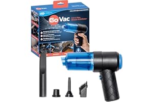 JML Go Vac Cordless Vacuum Cleaner - Portable, Rechargeable Device for Car, Home, Kitchen and Garage, Lightweight, Compact Handheld with 2-in-1 Suction and Blower Function