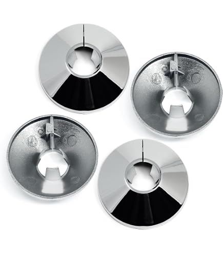ComfyHarbor Heizkörperrohrabdeckungen und -manschetten, für 15 mm Rohre, 200 mm lange Kunststoffhülsen, mit Schnappbefestigung, verchromte Zierringe, für freiliegende Heizungsrohre im Badezimmer, Weiß ComfyHarbor Heizkörperrohrabdeckungen und -manschetten, für 15 mm Rohre, 200 mm lange Kunststoffhülsen, mit Schnappbefestigung, verchromte Zierringe, für freiliegende Heizungsrohre im Badezimmer, Weiß