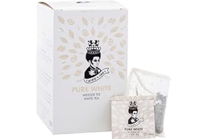‎AFRO COFFEE Afro Tea Pure White (White Tea), Premium Tea in 15 Muslin Tea Bags, 1.5 g each, Hand Stitched Exquisite Plants of the Highest Quality, White Tea - Low Caffeine Content