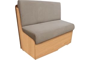 SYLC 2 Stücke Wohnmobil Esstischkissenbezüge Jacquard Ersatzbezüge Für Wohnwagen Bezug Für RV Esstischsitzbezüge Anhänger Überzügen Sofakissen (Taupe,Set of 1)