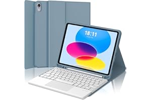 FOGARI Funda Teclado con Touchpad para iPad A16 11 Generación 2025/10 Generación 10.9" 2022, Español Ñ Teclado para iPad 11 A16 2025/10 Generacion 2022 con Trackpad, Azul