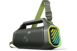 soundcore Anker Głośnik outdoorowy Boom 2 Plus, 140W,BassUp 2.0, szybkie ładowanie 30W, 20 godzin odtwarzania, wodoodporność IPX7, na kempingu, plaży i podwórku (zielony)