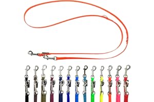 Biothane Hundeleine kleine Hunde/große Hunde verstellbar 2m / 2,40m / 2,80m / 3,50m / 5m SILBERNER Haken 9mm / 13m,m / 16mm (3,50m X 16mm, Orange)