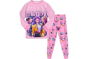 Générique Ensemble 2 pièces Pyjama Noël D-Demon H-Hunters pour Garçons et Filles T-Shirt et Pantalon vêtements de Nuit avec pour Enfants Pyjamas pour Filles Ensemble Noël Carnaval Fête