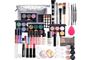 BRILLIANTDAY 37 pezzi Multiuso Set Trucco, Kit Trucco Tutto in Uno Palette Cosmetica per Principianti Essenziale, Ombretti Rossetto Correttore Kit Cosmetici per Donne Ragazze Regalo di Natale