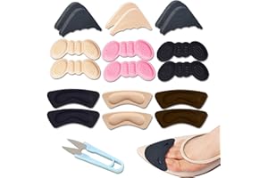 DNWFZ 9 Paia Cuscino Del Tallone Pad Salva Tallone Cuscinetti per Scarpe Solette Ridurre Numero Ferma Protezione Pad Adesivi a Tacco Proteggi Toe Plug Mezza Tacchi Salvacalze Tallone Donna Regola Dimensioni