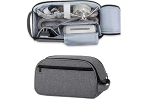 CUTEHAIRY Travel Carrying Bag for CPAP Machine and Accessories, Extra Large Double Layer Travel Cable Organizer Bag, Ventilator Storage Bag with Handle & Compartments, CPAP Equipment & Supplies Storage Bag