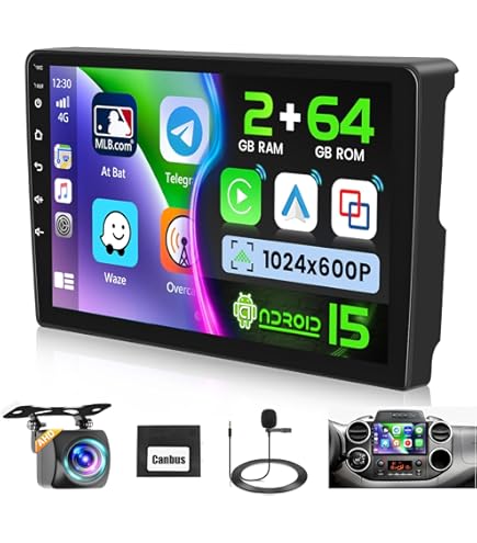 4G/64G VECHTEL 9 Autoradio Bluetooth pour Citroen Berlingo 2015-2018/Peugeot Partner 2008-2019,Android 15,Carplay Android AUT,DSP,EQ,1280 x 720,WiFi GPS, Mirrorlink,RDS/FM,caméra de recul AHD