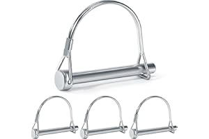 QIMEI-SHOP Perno di Bloccaggio dell'albero Perni di Bloccaggio a Filo Perno di Sicurezza in Acciaio al Carbonio per Farm Trailers Lawn Garden M8 x 70 mm 4 Pezzi