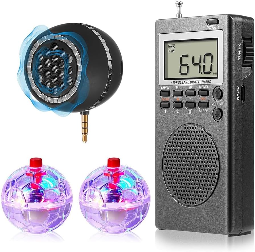 Ujjdwiurgh Spirit Box - Kit de equipo con 2 bolas LED para gato, 1 caja de espíritu, bocina, kit de equipo paranormal para oficina y exteriores