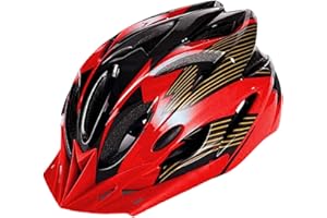 FEMEREINA Casco de Bicicleta Casco para Hombres y Mujeres Adultos Casco de Ciclismo Ligero con Diseño de Microshell Tamaño Ajustable con Visera Solar con Luz Trasera LED 56-61cm