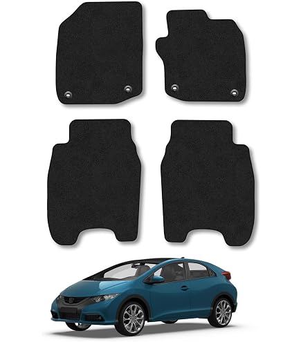 4-Piece Tailored Rubber Car Mat Set For Honda Civic MK9 2013-2015 1.6 Diesel (RHD Only)