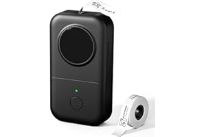 ‎PHOMEMO Phomemo D30 Miniurządzenie do drukowania samoprzylepnych etykiet, Bluetooth, drukarka etykiet, odpowiednia do domu, kuchni, szkoły, biura, kompatybilna z systemem iOS i Android - czarna