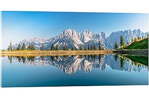 Posterlounge Wilder Kaiser, Tirol I Acrylglasbild von Achim Thomae 120 x 60 cm Blau Landschaften Wanddeko
