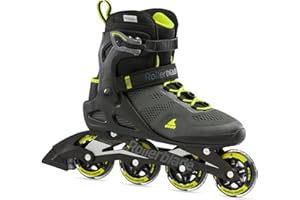 Rollerblade Macroblade 80-Patines En Línea para Hombre, Color Negro Y Verde Lima, Unisex Adulto