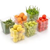 Clazkit Plastic Fridge Storage Boxes Multipurpose Containers For Storage Space-Saving Refrigerator Side Door Organizer For Fr