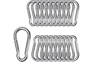 MissZM Mosquetón de resorte con mosquetón de acero inoxidable para mochila, al aire libre, camping, senderismo, columpio infantil, viajes, pesca, impermeable, inoxidable, fuerte, duradero