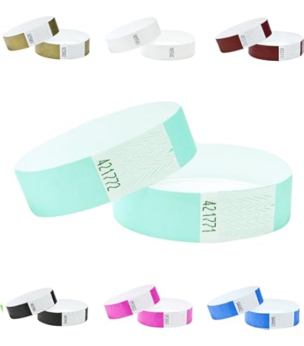 WristCo Unisex Paper Wristbands, Neon Blue, 500 Count - View #5