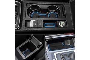 LITTOU KOLOME Anti-Staub rutschfeste Innentür, Tasse, Arm Box, lagerung Matte Für Golf 7 2014-2020 (9pcs) (Blau)