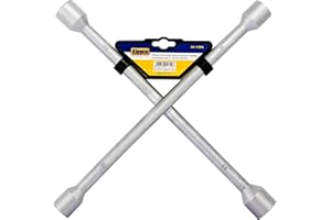 Kippen 1189 - Chiave a Croce per Auto in Acciaio Satinato con Bussole da 17, 19, 21 e 23 mm.