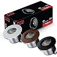 Nortek Prima 3W LED Cob Downlight | Round Recessed Focus Lights for Ceiling | Ideal for, Shelves, Mandir, Cabinet, Wardrobe | Home Decor Lighting | Wooden Ring, Cool White | Pack of 5