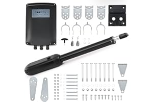 CO-Z Motor Puerta Batiente Capacidad de 500KG Kit Motor Puerta Batiente 1 Hoja Motor Puerta Abatible con 2 Controles Remotos y Llaves de Liberación