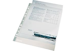 Esselte Pochette Perforée, Transparent, Lisse, A4, Polypropylène 105 Microns, Lot de 100, 56093