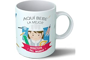 Planetacase - Taza Arquitecta - Regalo Original Arquitectos Arquitectura - Cerámica 330 mL - Taza Desayuno Apta para Microondas y Lavavajillas - Resistente a Lavados