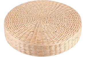 ATYHAO Tatami Redondo Trenzado Naturaleza Hecho A Mano Cojín De Asiento Tejido De Paja para El Hogar Asientos Redondos Gruesos Cojín Puf para Tatami Zen Yoga Ceremonia del té Decoración