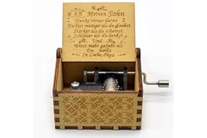 Micteney Papa/Vater zu Sohn spieluhr in deutsch,You Are My Sunshine spieluhr Sohn,spieluhr Sohn Holz