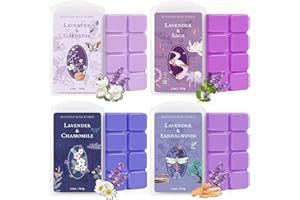 SCENTORINI Cera Perfumada, Bloques de Cera Perfumados Para Dormir, Cubos De Cera Perfumada, Aroma de Serie Lavanda, Cera Aromática de Soja, Adecuados Para Fragancia de Dormitorios, Interiores, Hogares