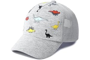DRESHOW Niño Béisbol Gorra Bebé Sol Sombrero Lindo Sólido Color & Dinosaurio Patterned Gorras Unisex Bebé Camionero Sombreros Infantil Niño Kid Sombreros para Niños Niñas